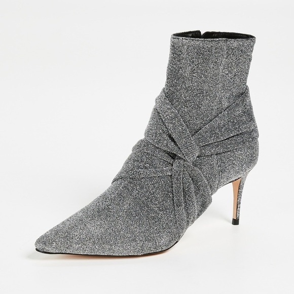 ๐ BNIB Schutz | Adryen Glitter Booties | Prata Silver | Pointed Toe - Picture 7 of 15